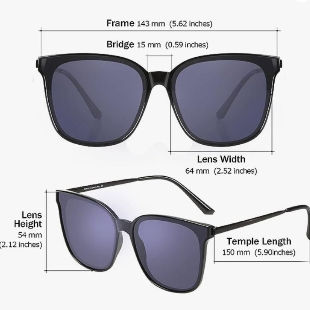 Black Polarized Butterfly Sunglasses for Women